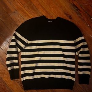 COS Men's Crew Neck Jumper Sweater
Relaxed Medium Striped Navy Blue Beige